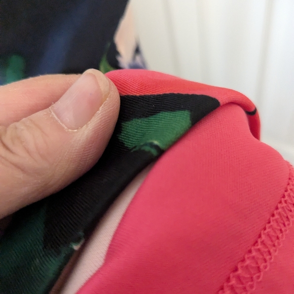 Vince Camuto Floral Midi Dress - Black and Pink - Picture 7 of 7